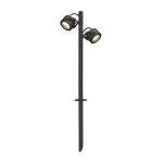 SLV Sitra 360 Erdspießleuchte Aluminium Grau | Außenbeleuchtung - IP44 - Geeignet für 2x GX53 
