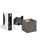 D'Lite Wandleuchte Nova Aluminium Schwarz Up & Down 4.9W 480lm - 830 Warmweiß | IP54 - Verstellbarer Abstrahlwinkel